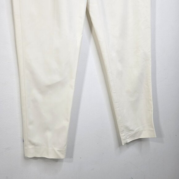Theory Ivory White Straight Leg Ankle Length Trouser Pants - Picture 7 of 10